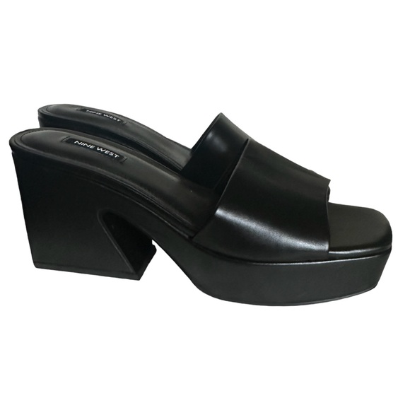 Nine West Women's Oklee 3 Heeled Sandal - Block Heel Slide With Wide Strap - View #6